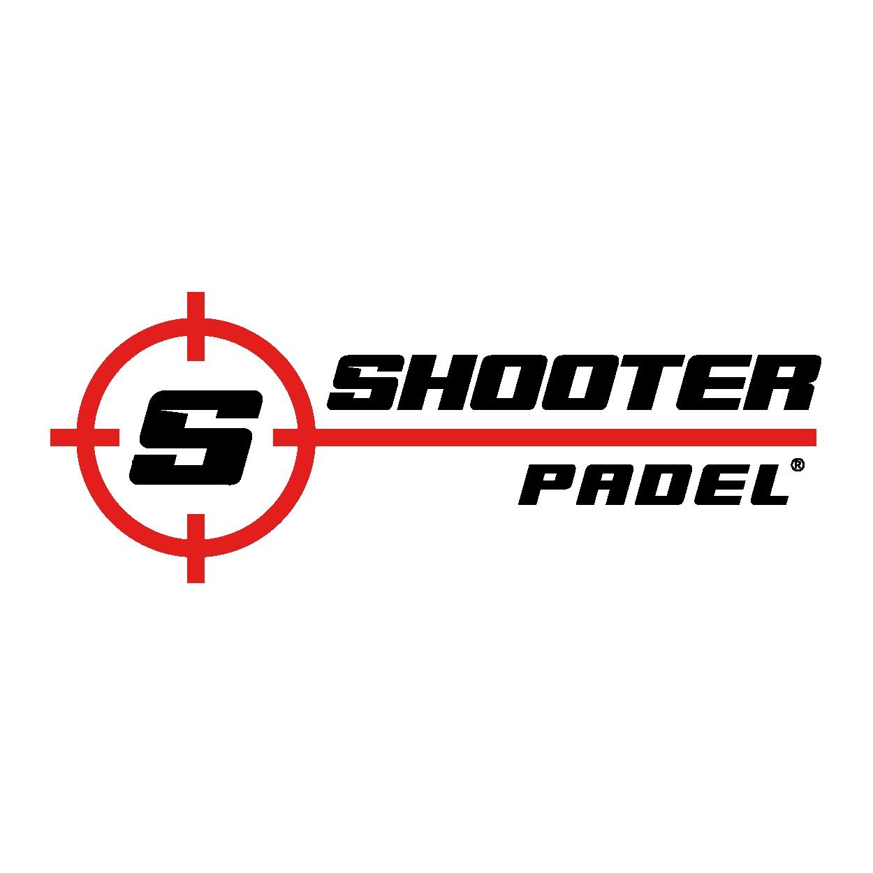 logo shooter padel  en fondo blando