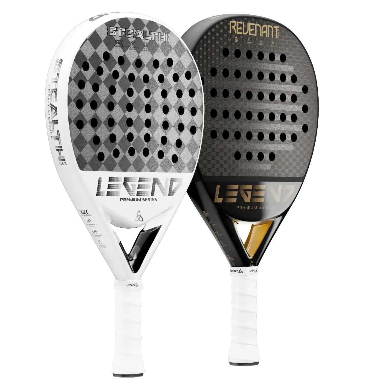 COMBO 2 PALAS LEGEND vista frontal de costado