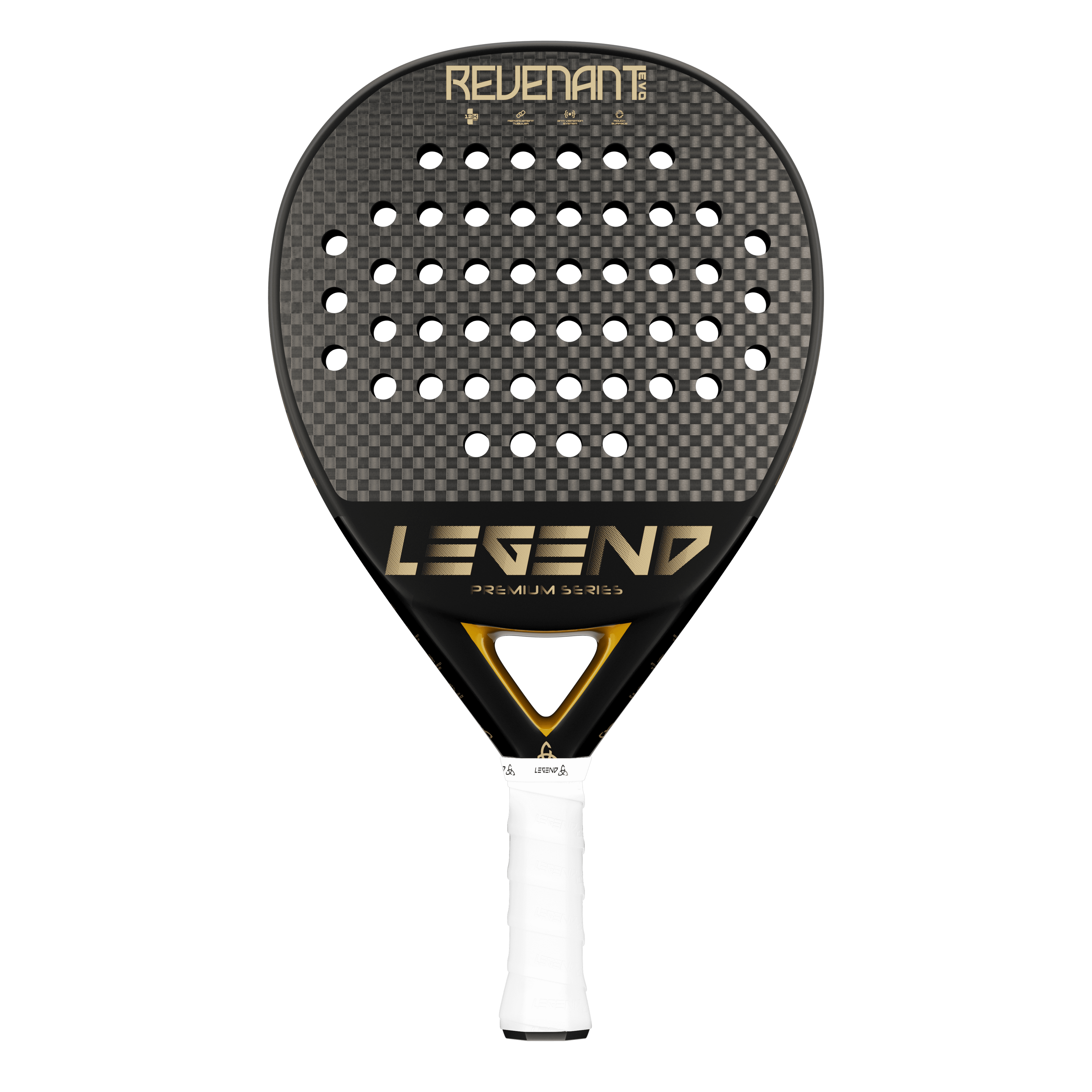 PALA DIAMANTE LEGEND REVENANT EVO DE COLOR NEGRA EN  VISTA FRONTAL