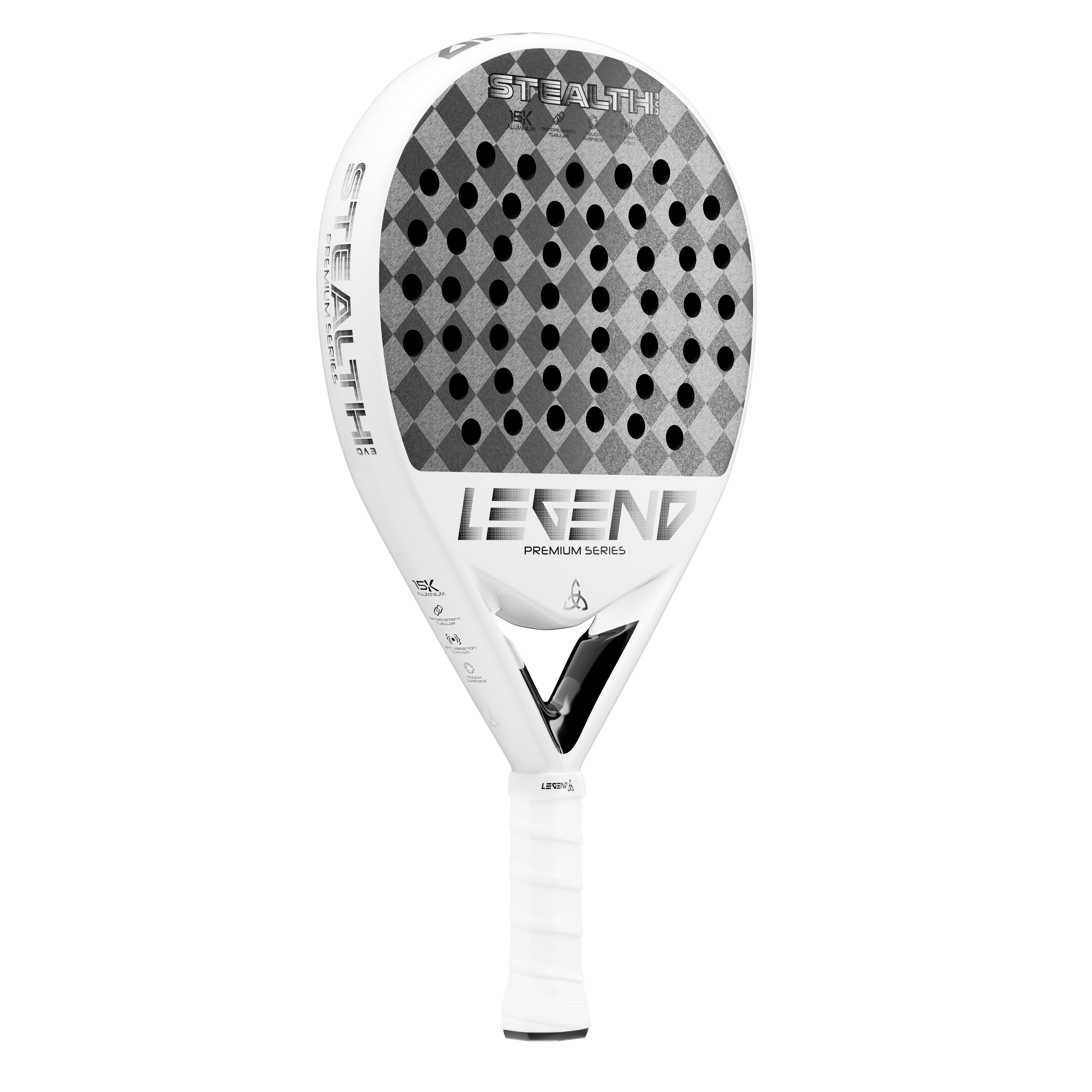 PALA 15K ALUMINIZADO LEGEND STEALTH EVO vista frontal perfilado