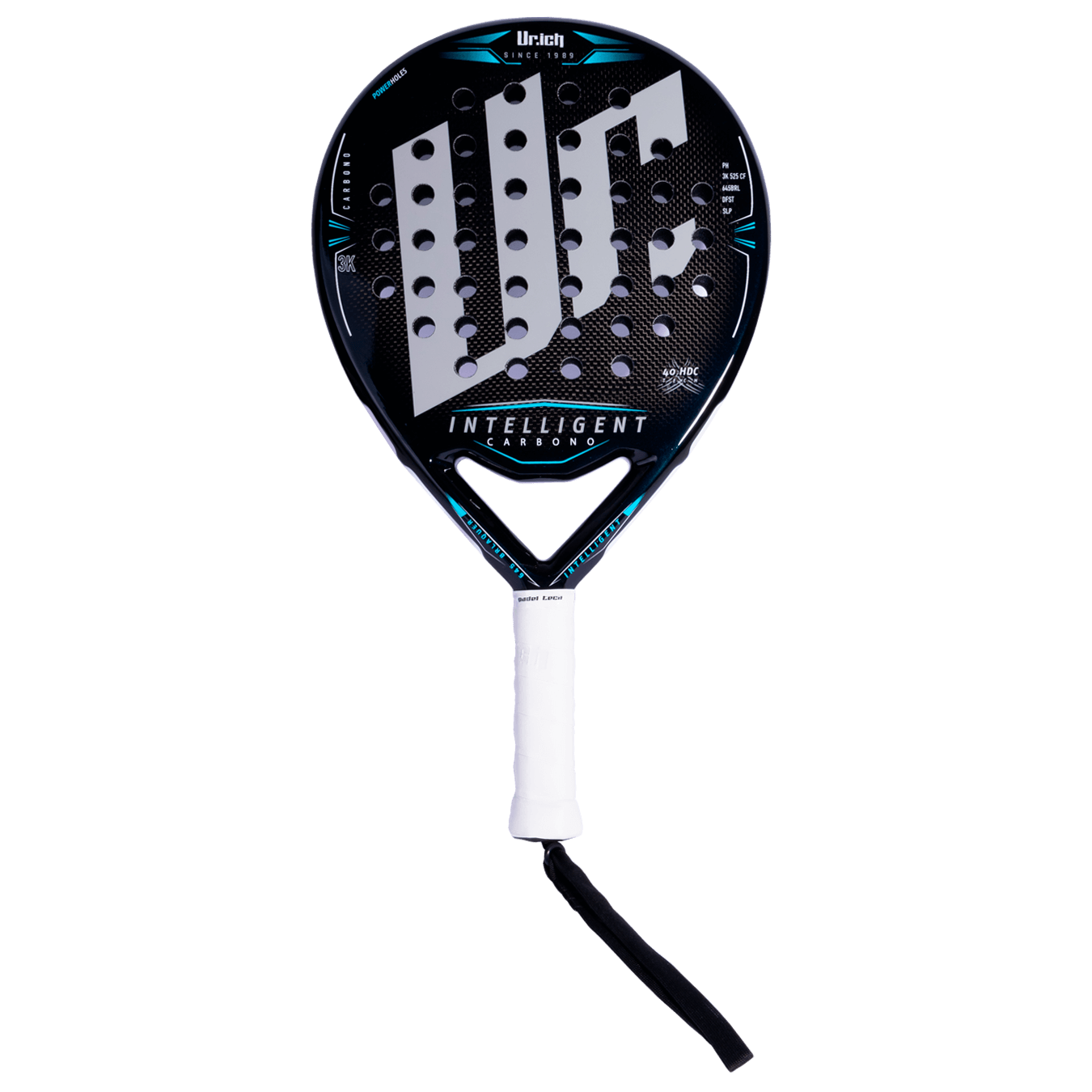 PALA URICH INTELLIGENT PRO CARBONO 3K,  diseño moderno VISTA FRONTAL