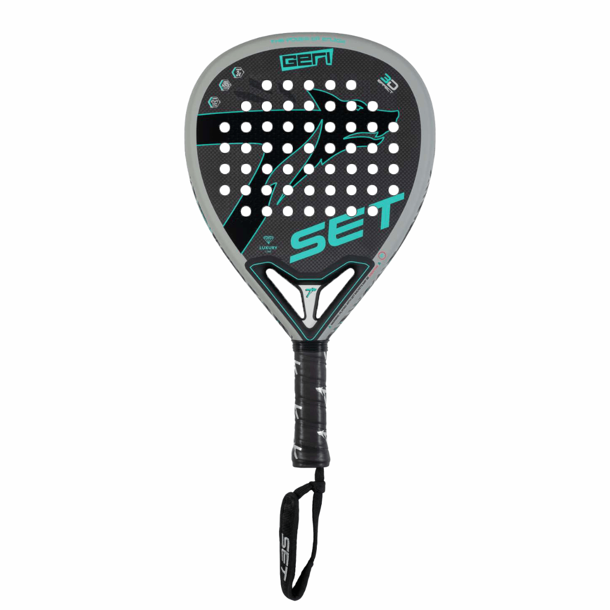PALA SET GERI 2025 de pádel con carbono 3K y núcleo EVA Soft vista frontal