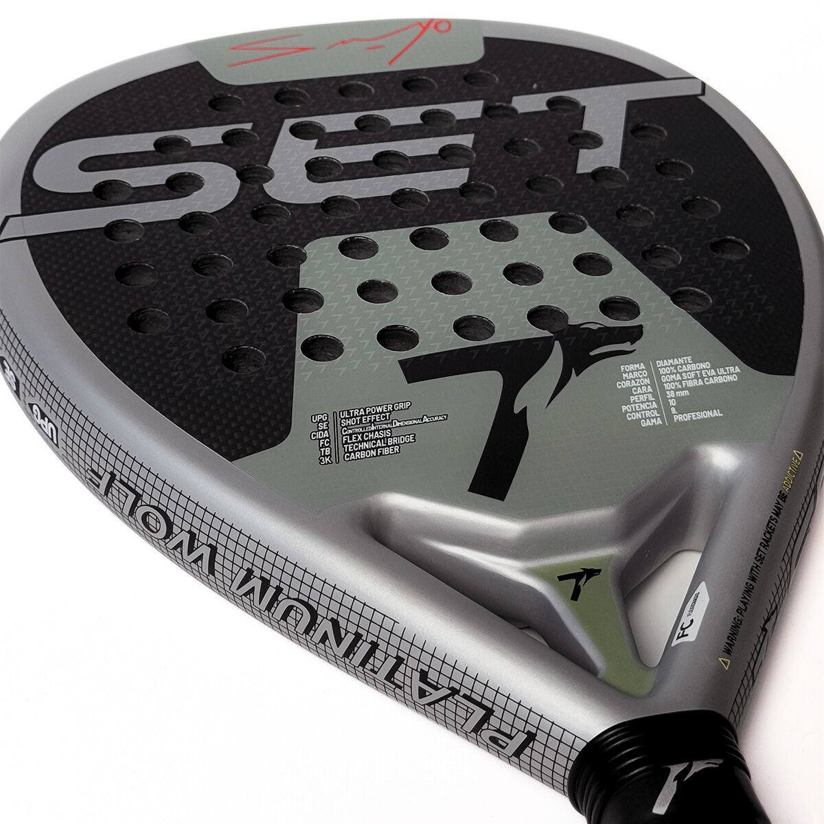 SET PLATINUM WOLF CONTROL - BY SANYO - THE FABRIC PADEL