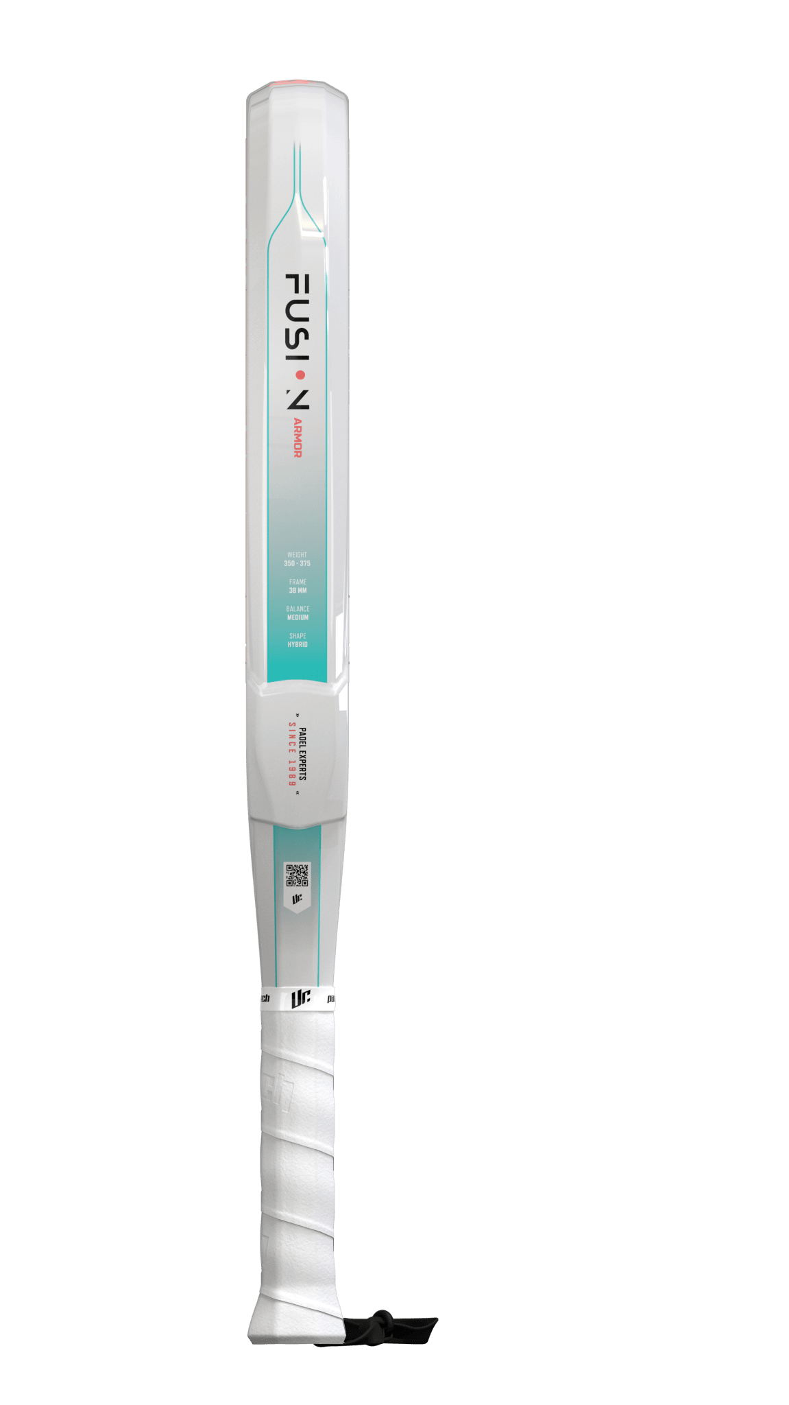 pala fusion armor m de urich, color rosa y blanco vista de perfil